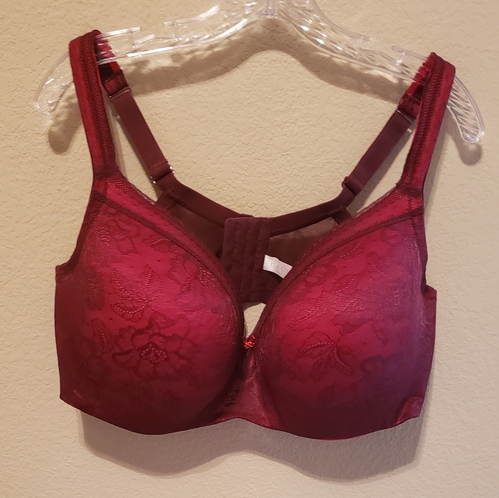 Cacique Bra Size 44F Red Lace